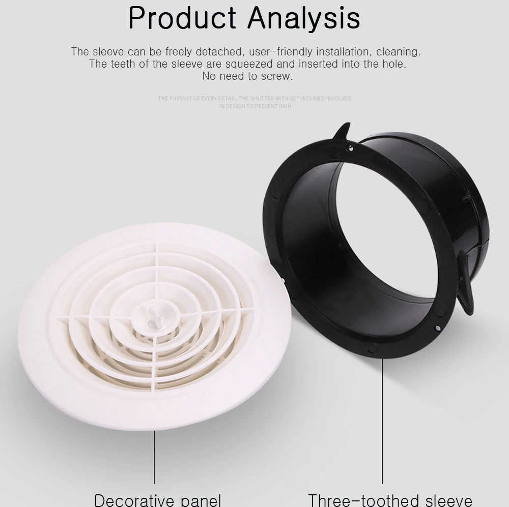 Hon& Guan круглое вентиляционное отверстие ABS жалюзи белая решетка крышка Регулируемая выхлопная подходит для ванной офиса кухни вентиляции