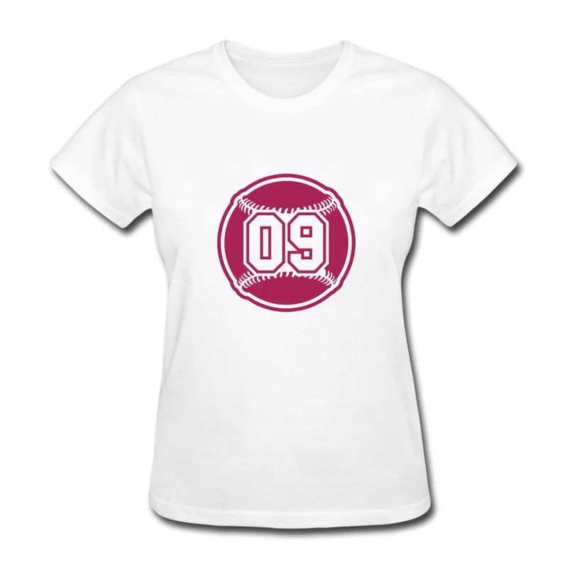 Unique Design Casual Tshirt Women's 09 Baseball Vector 1 color TAS Creat Own Shirts for Ladys | Женская одежда