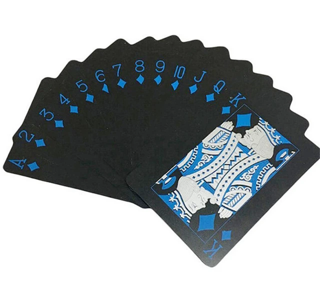 Jeu de cartes de poker en pvc, 54 pièces, nouveauté, étanche, couleur noire  pure, en plastique, collection spéciale - AliExpress