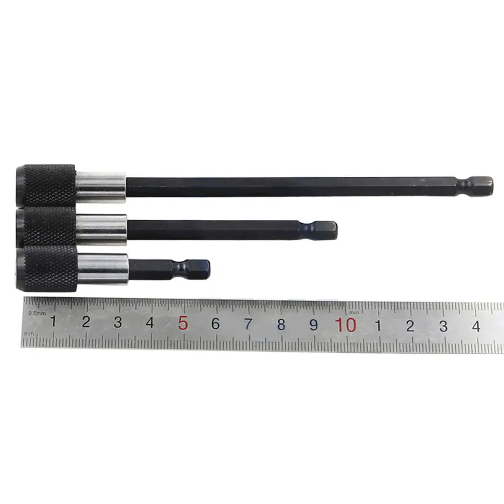 3Pcs 1/4" Handle Screwdriver Holder Bit Extension Rod Hex Shank