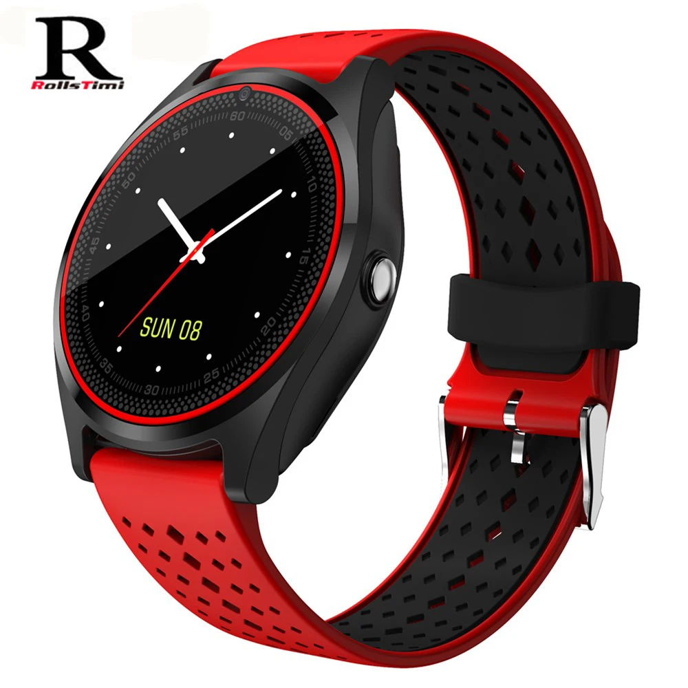 

RollsTimi V9H Smart Watch Men with Camera Bluetooth Smartwatch SIM Card Digital Wristwatch for Android Phone Wearable Devices