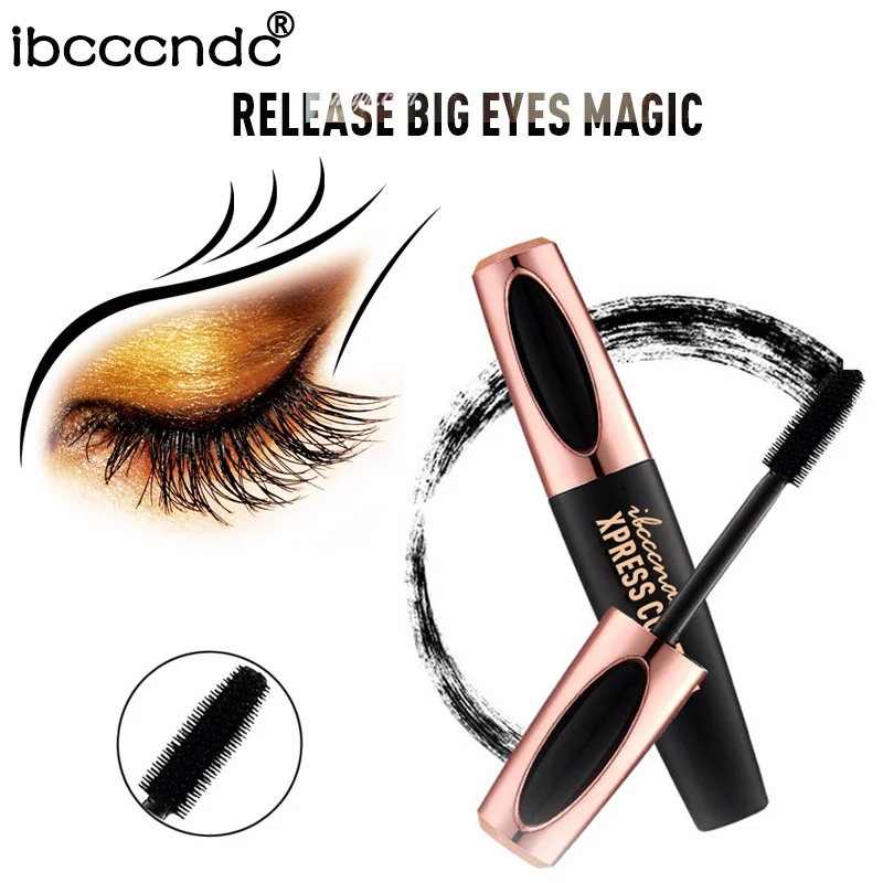 

Fashion Beauty Mascara Waterproof Long Curling 4D Silk Fiber Lash Eyelash Extension Black Thick Lengthening Eye CosmeticMake Up