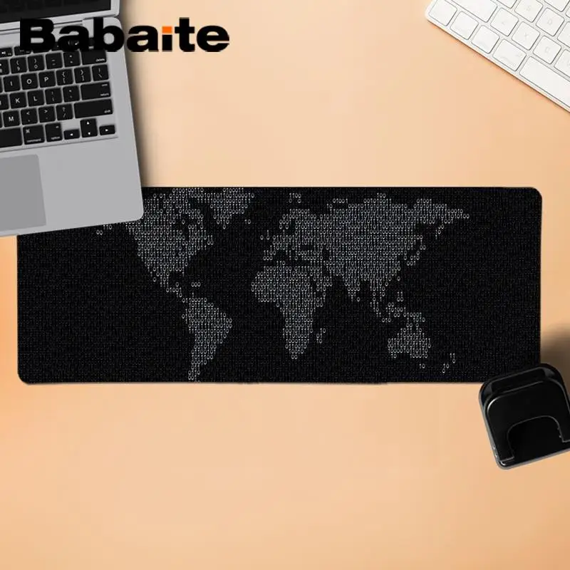 LockEdge 30x80cm Babaite карта мира Индивидуальные коврики для мышки ноутбук коврик для мышки в стиле аниме Удобная мышка коврик игровая защелка для мыши - Цвет: LockEdge 30x80cm
