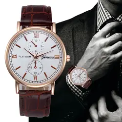 Роскошные мужские часы бренд Geneva стальной ремень мужские часы ультра тонкий Циферблат Классические кварцевые мужские наручные часы Relogio