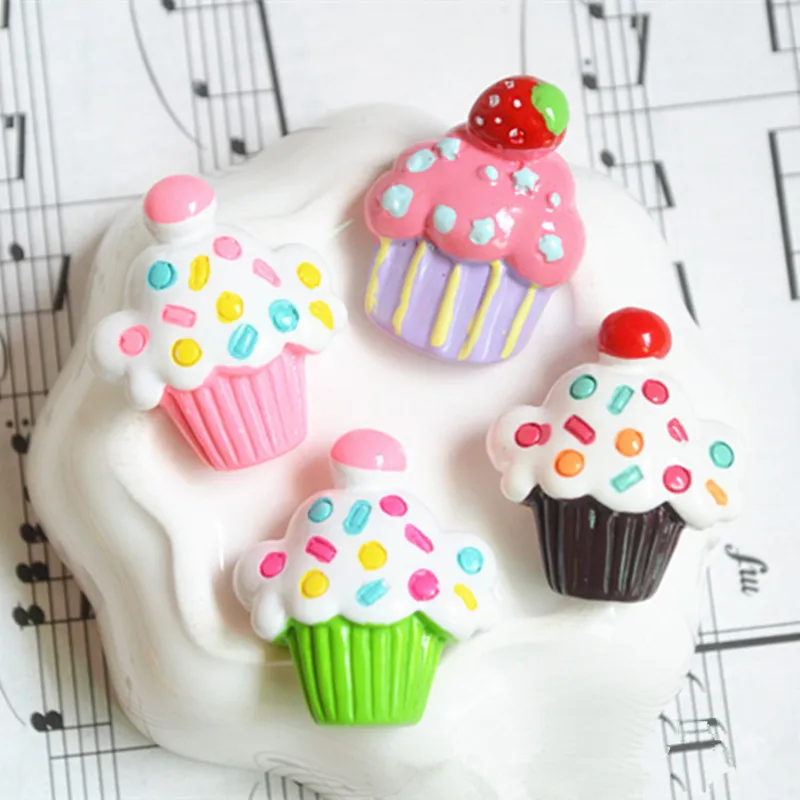 

10Pcs Kawaii Ice Cream Cake Cabochons Flat Back Resin For DIY Phone Case Deco Scrapbooking Decoration Charms Free Shipping