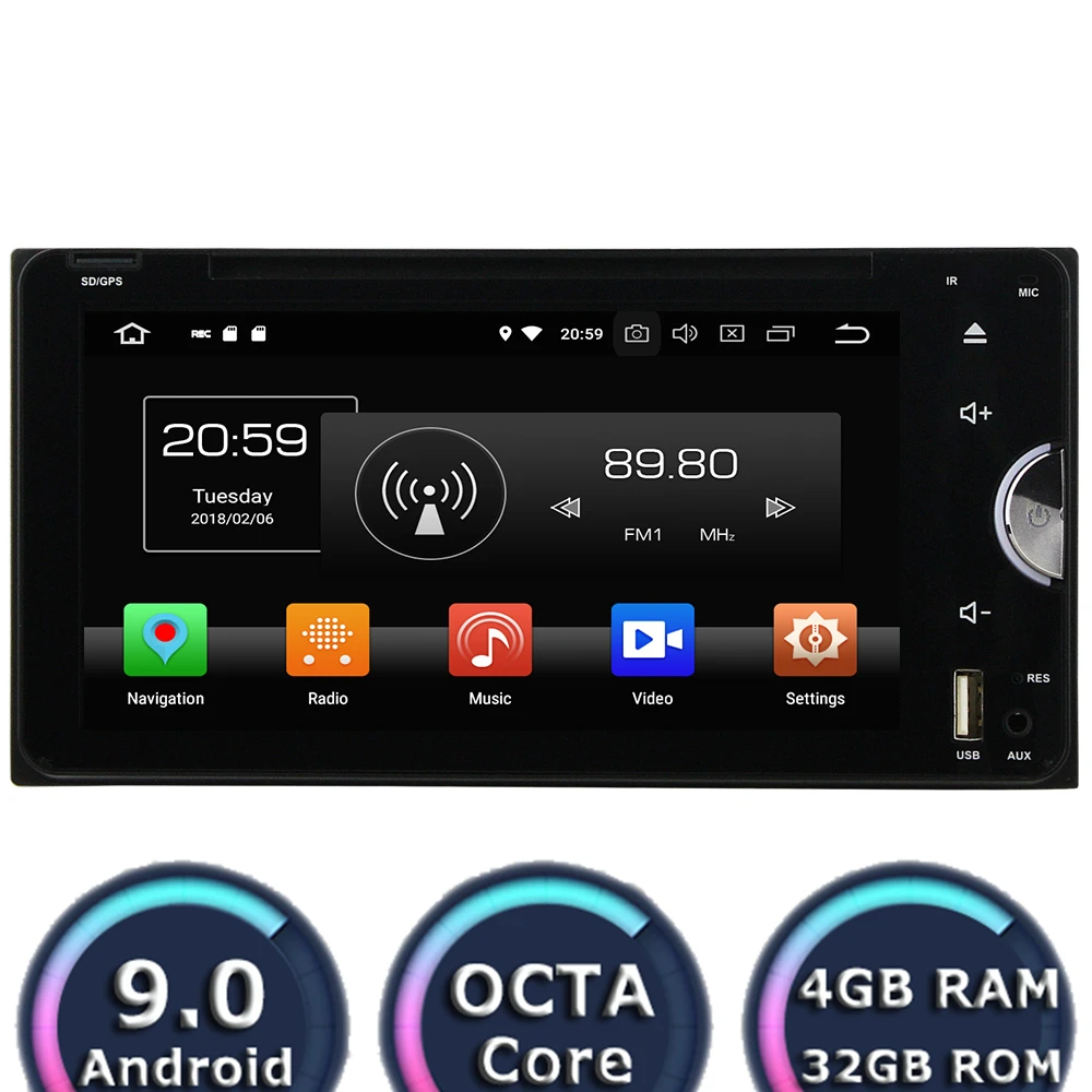 Roadlover Android 9 0 автомобильный DVD плеер для Toyota RAV4 Corolla Vios Hilux Land Cruiser фортунер Прадо Terios