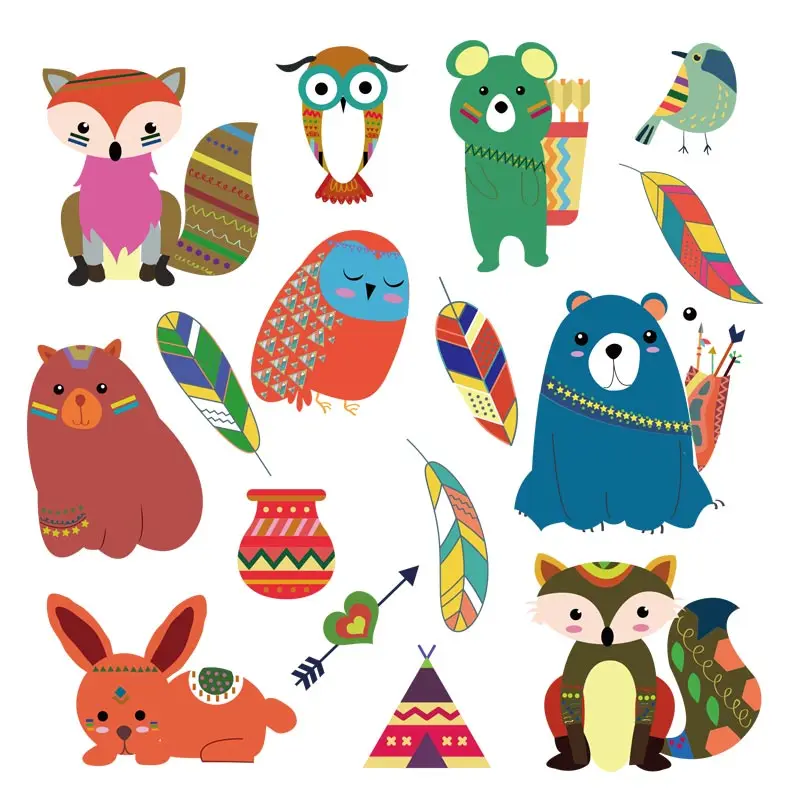 COSIBILL Cartoon Animals Patches Colorful Iron On Patch For Clothes A-level Washable Kid T-shirt Accessory Heat Transfer Y-131 | Дом и сад