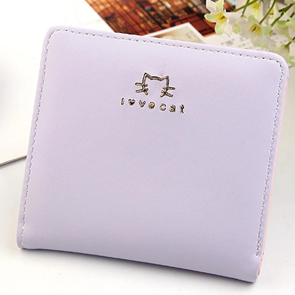 Mini Thin Folded Women Short Wallet Cute Animal Pattern Coin Purse Card Holder Bag Fashion New Woman Wallets Carteira Feminina