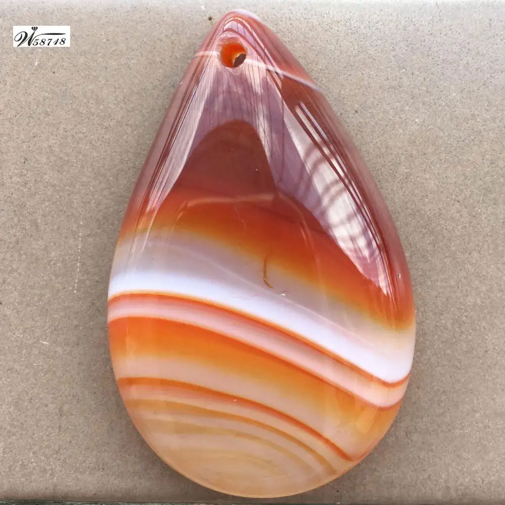 Free Shipping Beautiful jewelry Carnelian Water Drop Women Men Pendant Bead pWB719