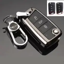 Автомобильные аксессуары, оцинкованный сплав, чехол для ключа автомобиля, сумка для ключей для Volkswagen V W Golf 7 сиденье Ibiza Leon FR 2 Altea Aztec