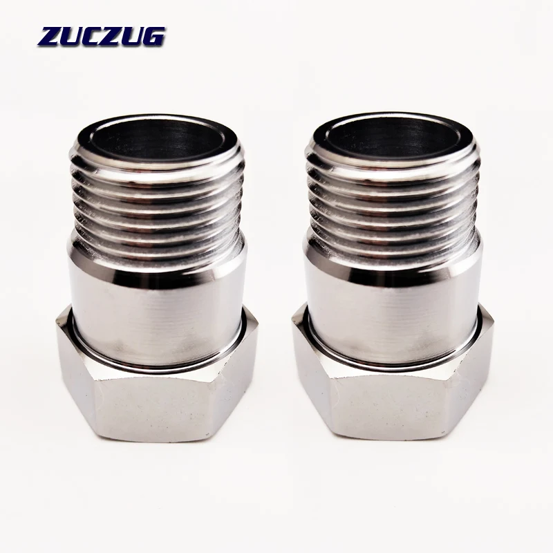 

2PCS O2 Sensor Extender Test Pipe Extension adapter Oxygen Sensor Spacer M18 x 1.5