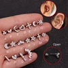 1Pc Zircon Stone Ear Piercing Tragus Ring 1.2*6mm 16G Earrings Ear Piercing Cartiliage Ear Piercing Jewelry ► Photo 3/6