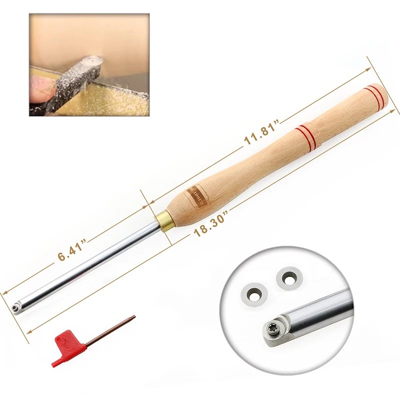 Wood Turning Lathe Tool for Wood Finisher Matched with 2 pcs 12mm Round ...