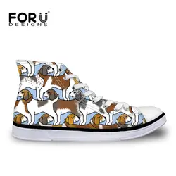 FORUDESIGNS/Женская Вулканизированная обувь; Beagles Pet Dog; льняная обувь с рисунком; женские кроссовки; Повседневная модная обувь на плоской подошве