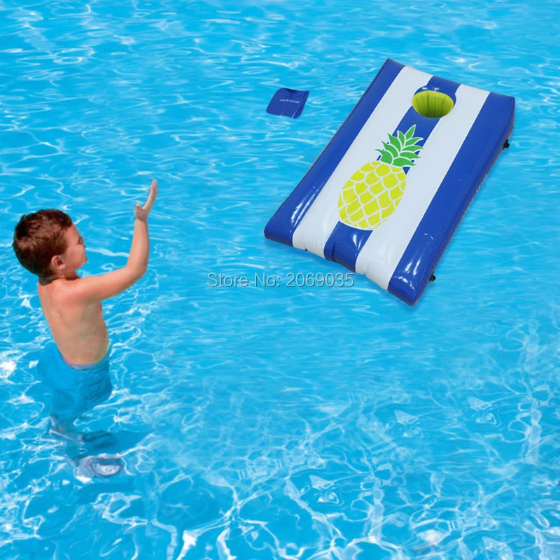 Hot Selling 24 Cup Holder PVC Inflatable Beer Pong Table Pool Float Summer Water Party Fun Toys Air Mattress Lounge Ice Bucket