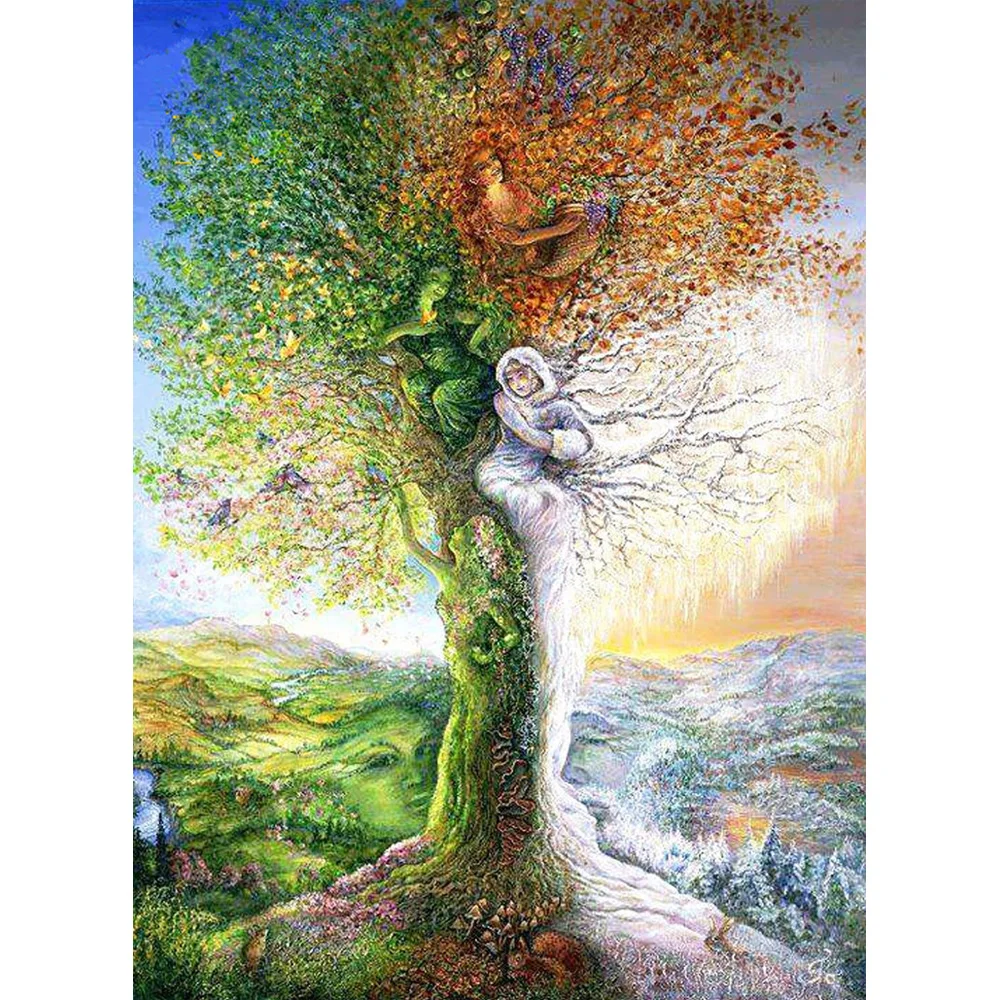 

Hand crafts Diamond Embroidery Four season tree DIY Diamond Painting Full Square/Round Mosaic Rhinestone Decoration Painting T59