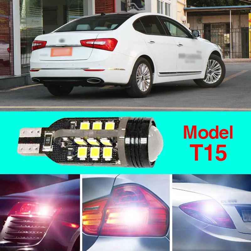 

Ownsun Error Free T15 Socket 360 Degrees Projector Lens LED Backup Reverse light R5 Chips Replacement Bulb For Kia Cadenza