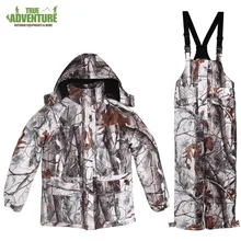 Настоящие Приключения зимний бионический камуфляж костюм снежный камуфляж охотничьи костюмы A4866