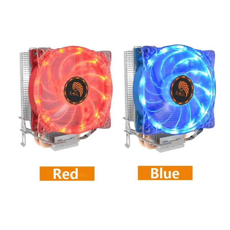 

Silent 2 Heatpipes Radiator 92mm CPU Cooler Fan Aluminum Heatsink blue or red LED Fan for i3/i5/i7 LGA 775/115x/ AM2+/ AM3+