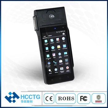 

EMV POS Handheld Android pos terminal with printer 4G WIFI All in one machine NFC+CHIP+MSR magnetic thermal receipt printer Z90