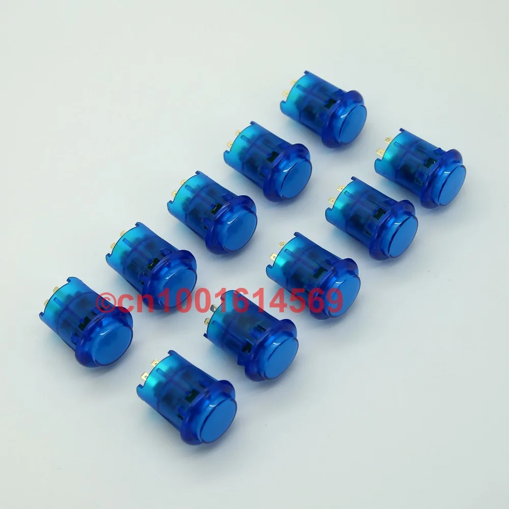 

New Reyann 10pcs/lot 24mm Arcade LED Illuminated Arcade Push Button For PC Game Controller USB Universal Arcade Handle - Blue