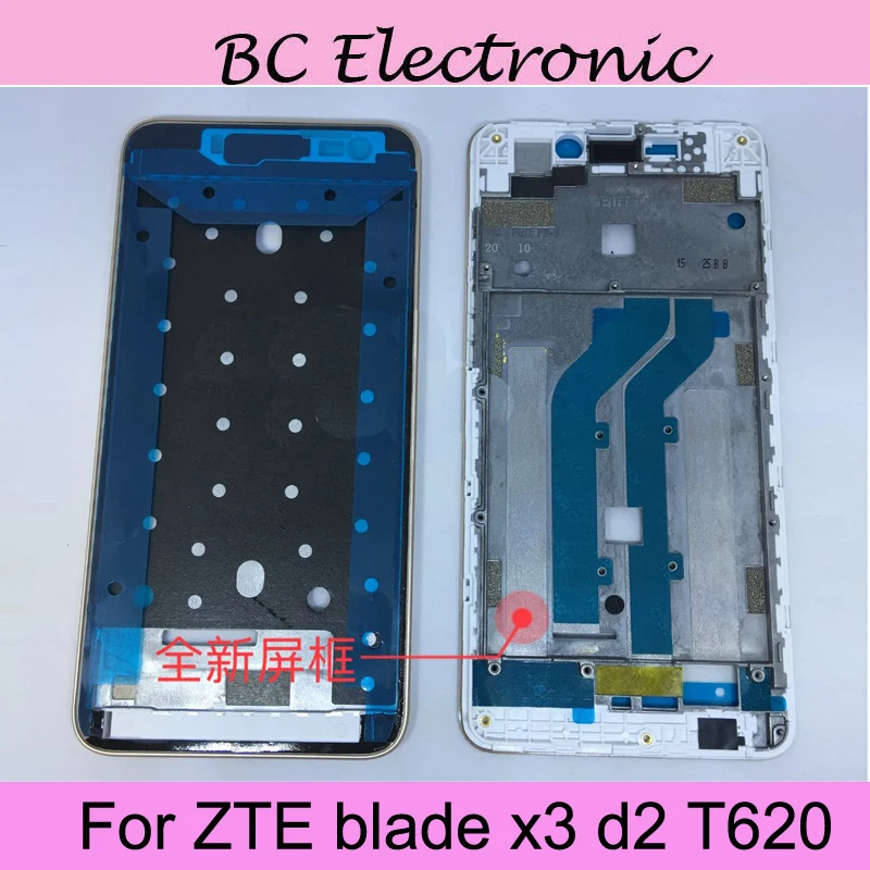 

White LCD Faceplate Frame Front Middle Frame Housing Battery Door Back Cover Housing Case For ZTE blade x3 d2 T620