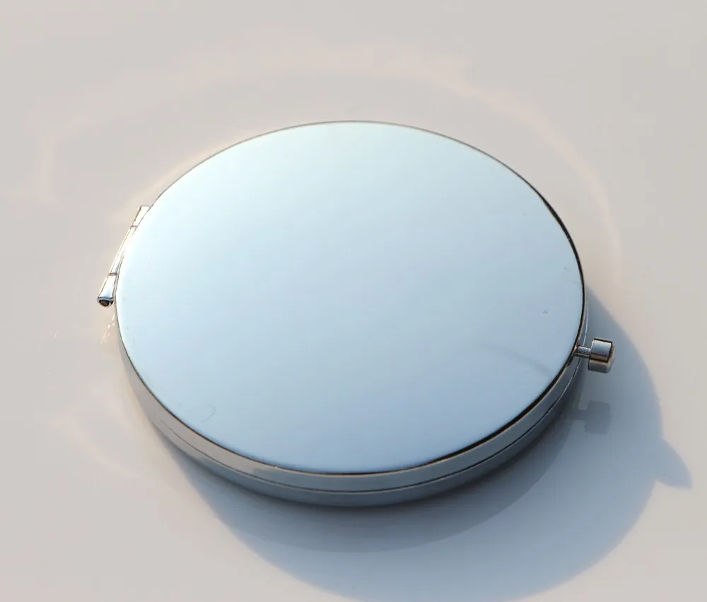 Косметическое зеркальце для макияжа Бланк компактное зеркало серебро плотная назад зеркало для DIY Decoden 500X/LOT#18413