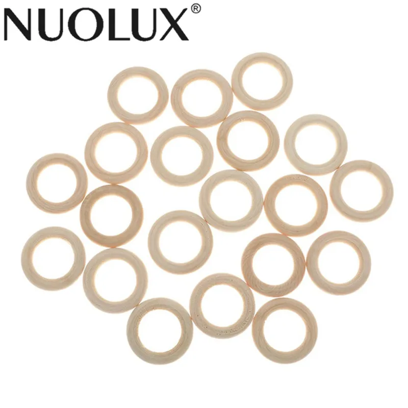 

20PCS 3.5cm Natural Wood Loop Ring Wood Material for DIY Jewelry Findings