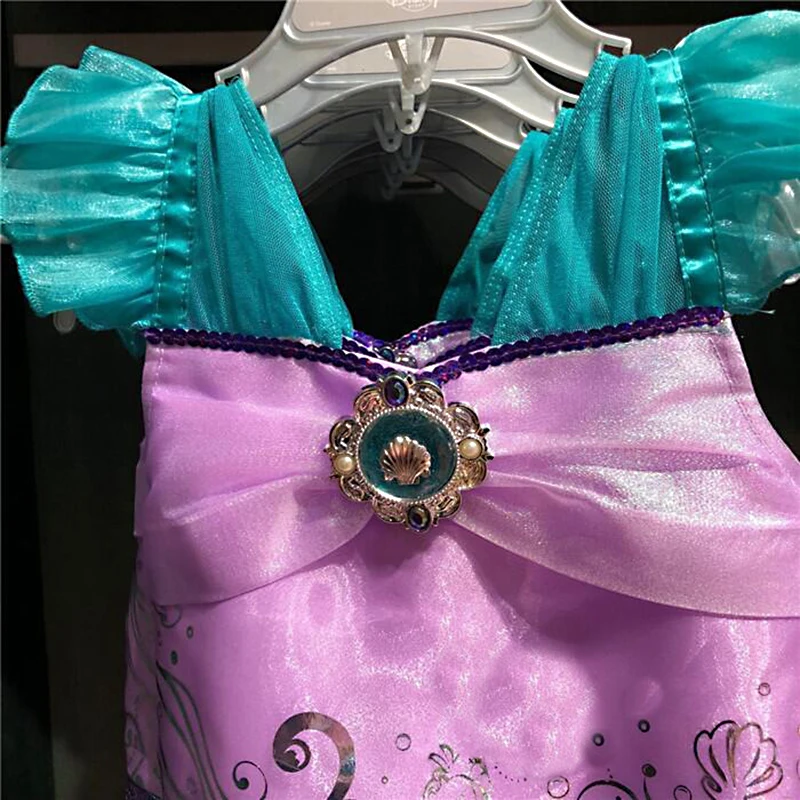 PaMaBa/платье Русалочки для девочек; Детский карнавальный костюм принцессы Ариэль; детская одежда для дня рождения; Vestidos; товары для Хэллоуина