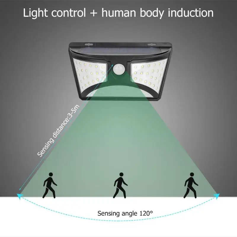 68LED солнечный датчик движения настенный светильник Открытый водонепроницаемый двора безопасности лампа Энергосберегающий Солнечный свет