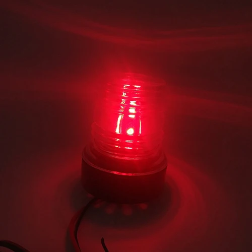 SRXTZM 1 шт. светодиодный фонарь для морской лодки, яхты, навигационный Якорный свет 360 градусов, круглый свет для лодки 6000 K 12 V, якорный свет, красный, белый - Испускаемый цвет: Red