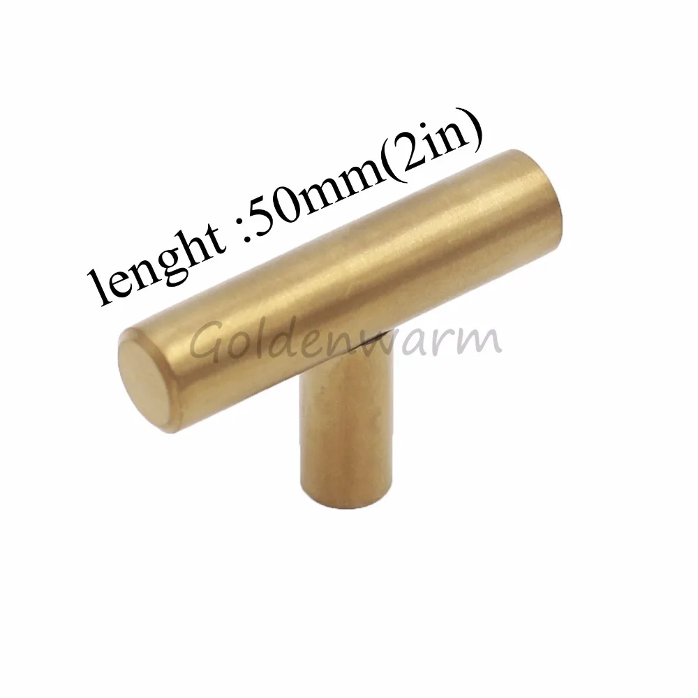 Stainless Steel Gold Diameter 12mm Kitchen Cabinet T Bar Door Knob Furniture Drawer Handle Pull
