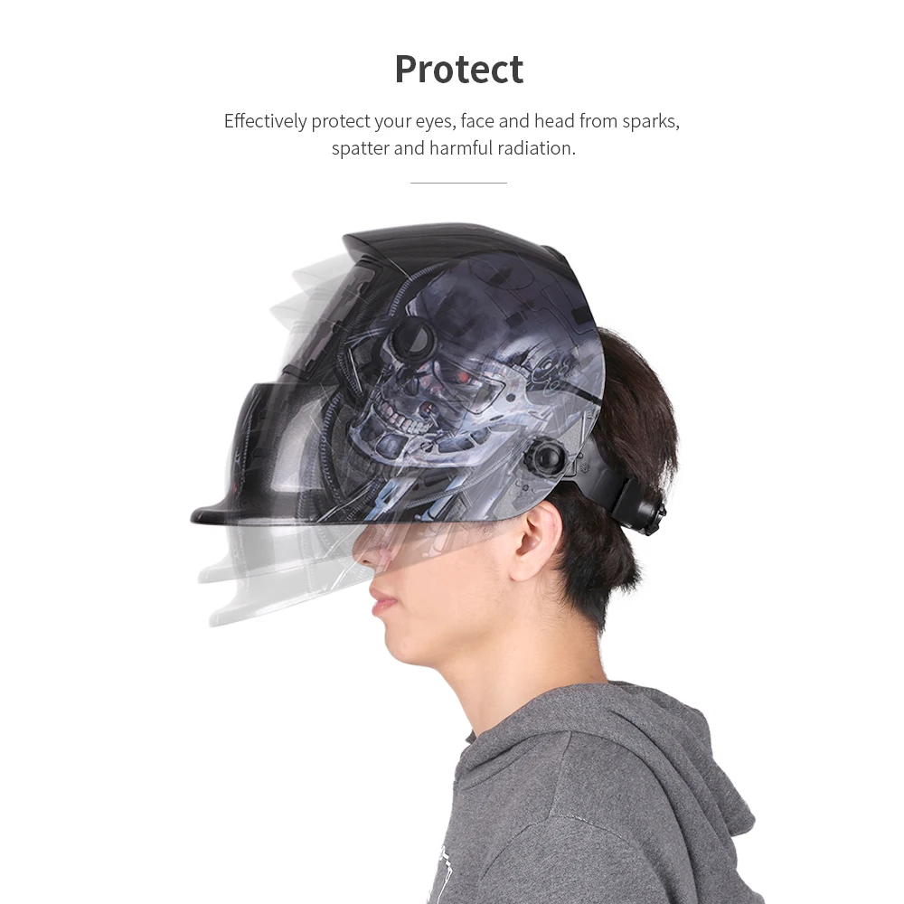 

Auto Darkening Welding Mask Industrial Welding Helmet TIG MIG Terminator Solar Powered Grinding Welding\Soldering equipment