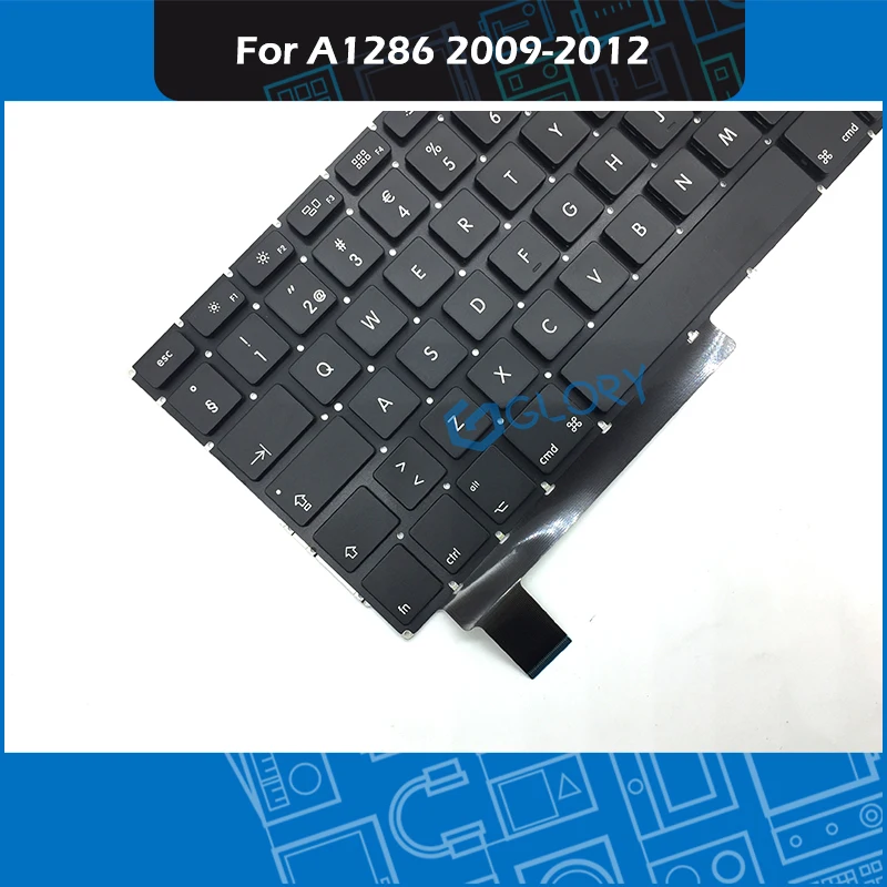 2009-2012 SV шведский макет A1286 клавиатура для Macbook Pro 1" A1286 клавиатура на замену с винтами подсветки