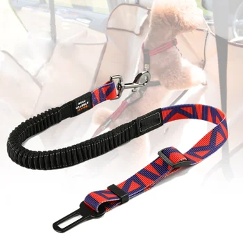 

Adjustable Dog Seat Belt for Car Dog Car Harness with Bungee Buffer Safety Elastic Leads LBShipping