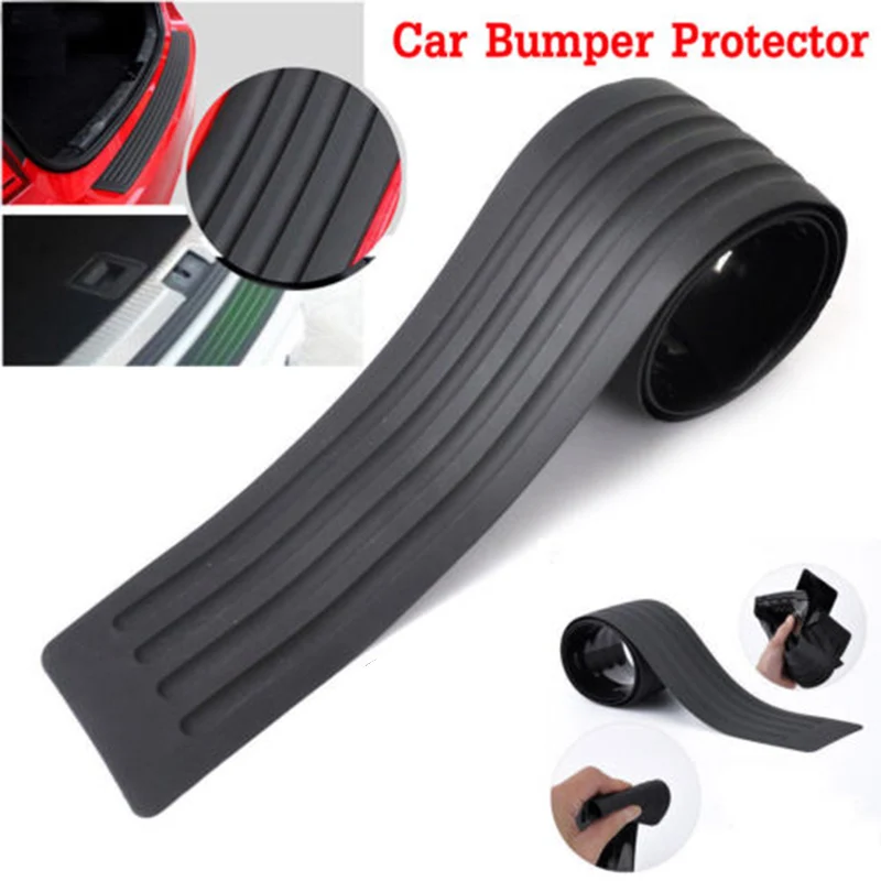 

New Universal Car Rear Bumper Sill Protector Plate Rubber Cover Guard Trim Pad 90cm DXY88