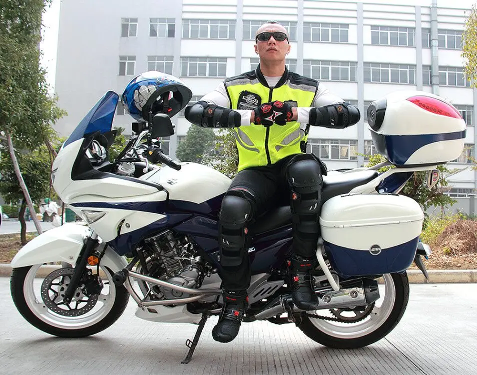 Езда племя мотоцикл езда наколенники мотокросса защитные шестерни руки и ноги охранники 2 колена 2 Локоть защита HX-P01
