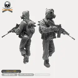 1/35 каучуковая фигурка Российский спецназ биохимические Солдат модель Наборы демонтирована Gou-04