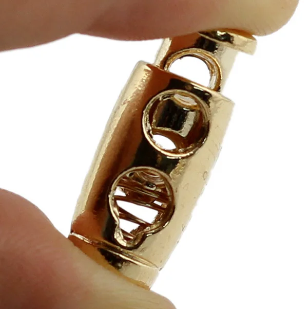 10pcs Pack Cord Lock Toggle Stopper Bean Gold Tone Plated Size: 9mm*24mm Clip NK206 |