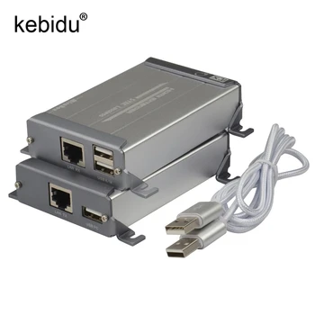 

One Pair KVM HDMI Extender HSV560 Sender & Receiver Over Cat Cable Support USB Keyboard Mouse Transmit Up to 60-80m KVM Extender