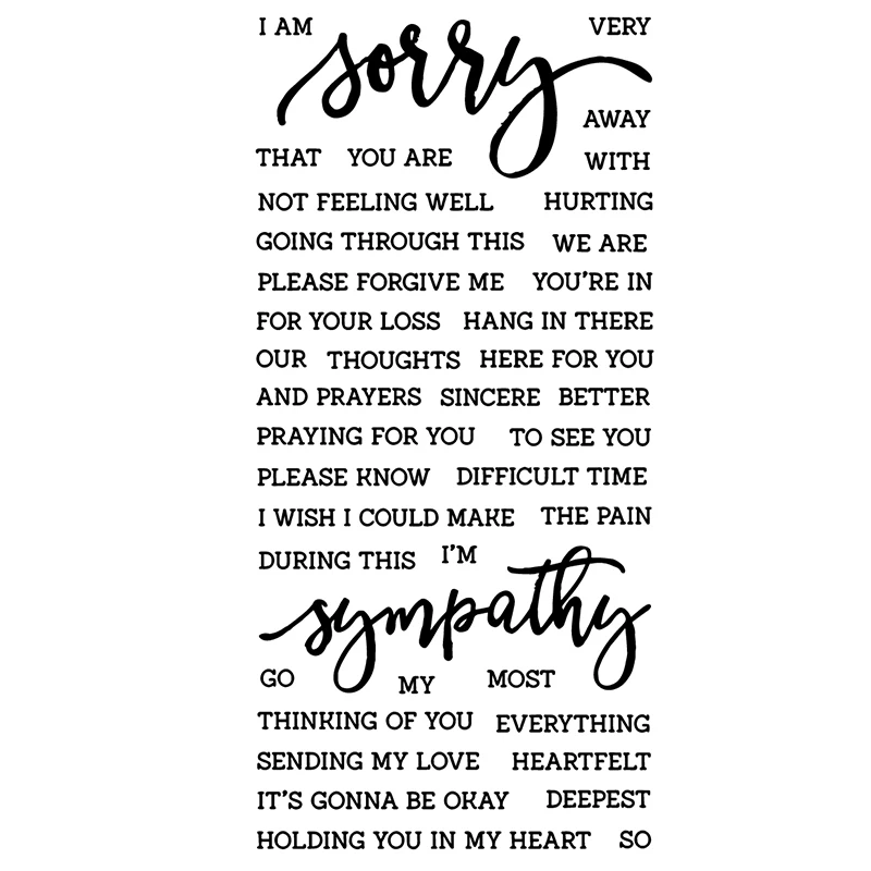 

AZSG Phrase letters Silicone Clear Stamps/Seal For DIY Scrapbooking Decorative Card Making Craft Fun Decoration Supplies