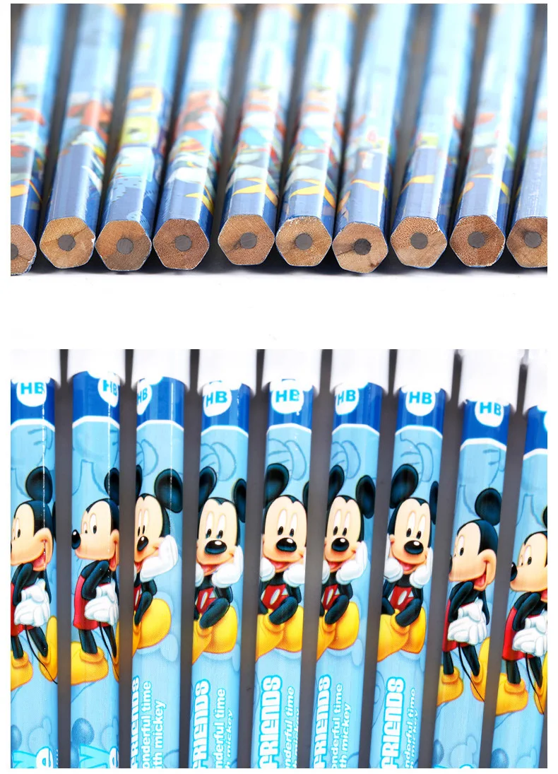 30 шт. Детские Мультяшные карандаши с ластиком Disney Frozen Elsa Mickey Sofia HB экологически