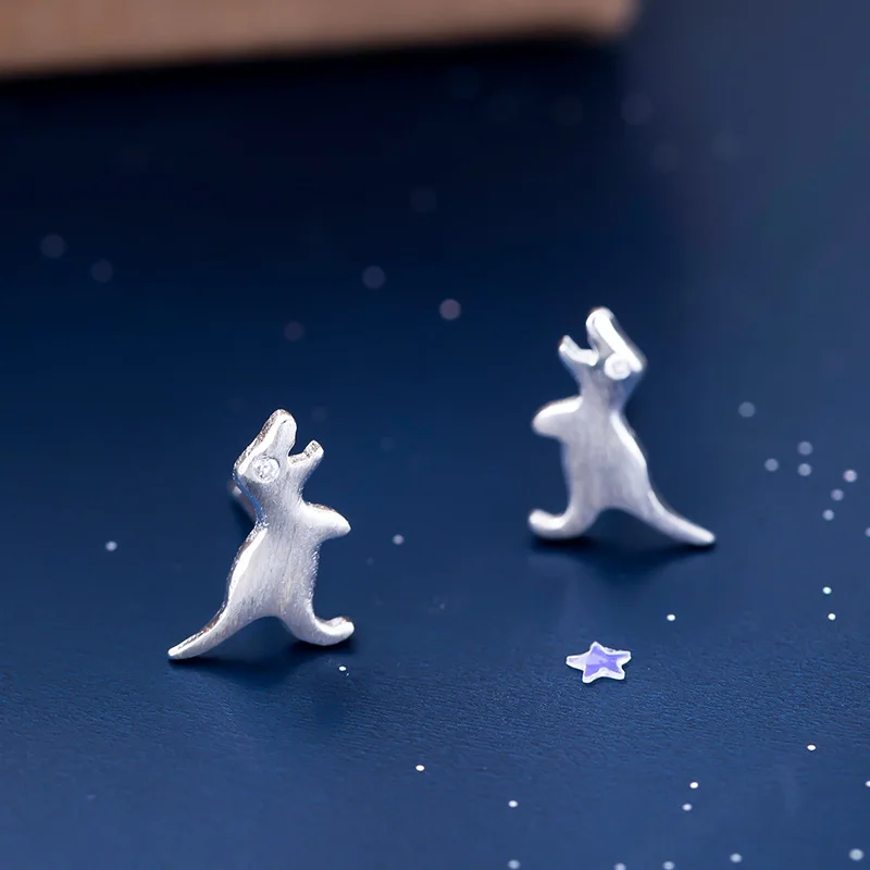mini cute dragon earrings woman S925 silver earrings for women gift fashion silver jewelry stud earrings animal