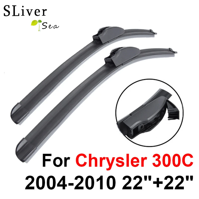SLIVERYSEA Wiper Blades For Chrysler 300C 2004 2010 22"+22" High
