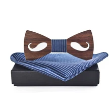 Деловой галстук-бабочка набор носовых платков для мужской рубашки деревянный галстук-бабочка галстук бабочка шеи галстуки ручной работы полые узкие галстук Карманный квадратный