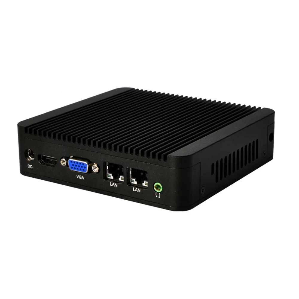  Mini PC Computer Baytrail Quad Core J1900 4G Ram 256G SSD with Dual Gigabit RJ45 Lan 4 USB HD VideoHD Videov VGA COM Port 