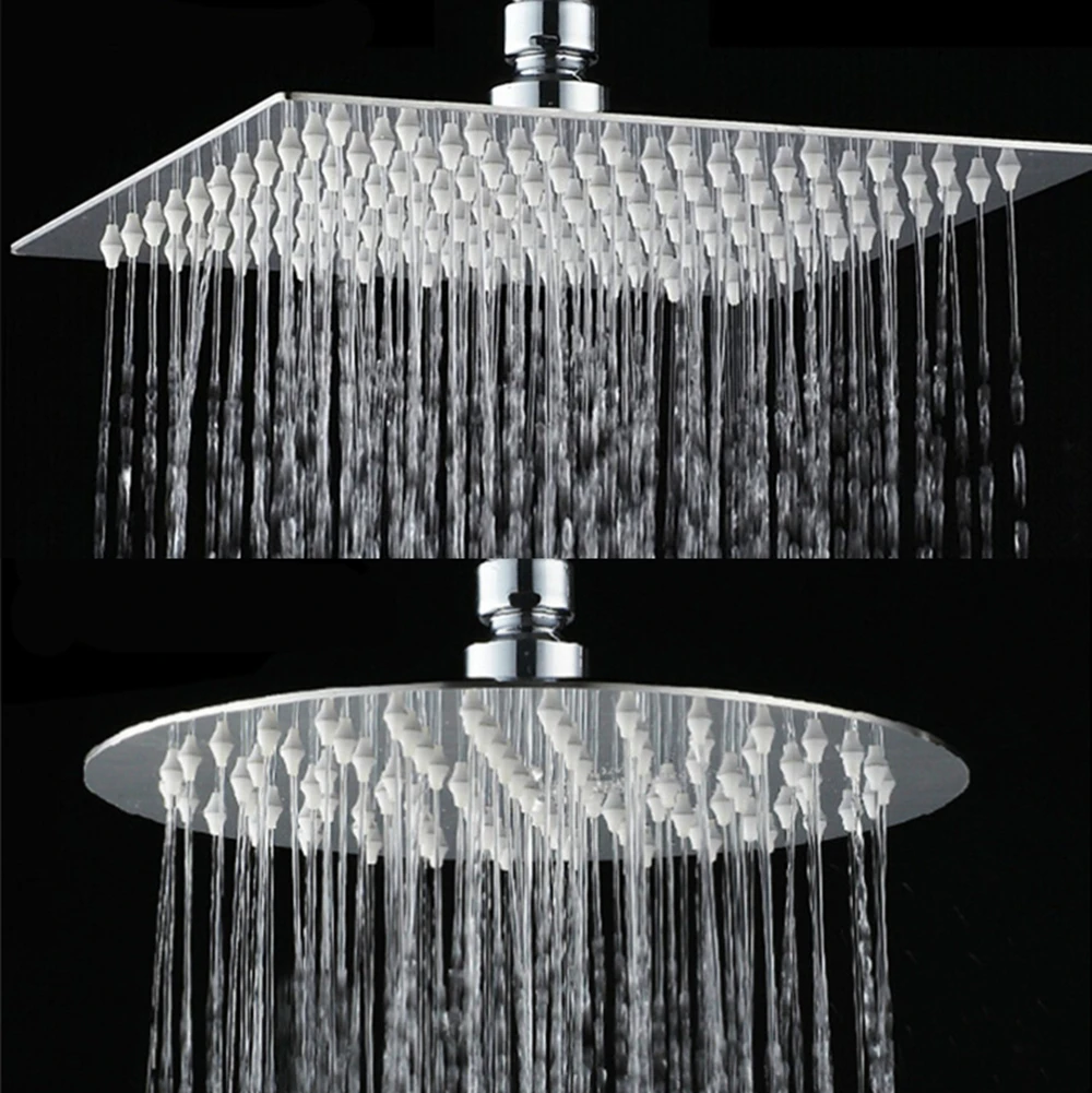 Free shipping 25cm*25cm square/round stainless steel Ultrathin bathroom shower head 10 inches