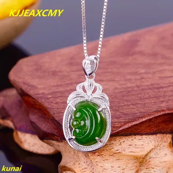 

KJJEAXCMY boutique jewels 925 silver Natural green jade pendant necklace send female tassel bnm usdf