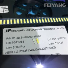 1000 шт. светодиодный светильник jufei 7020 светоизлучающие бусины высокой мощности 1W 6V 90LM холодный белый для светодиодный ЖК-Телевизор подсветка чип-2