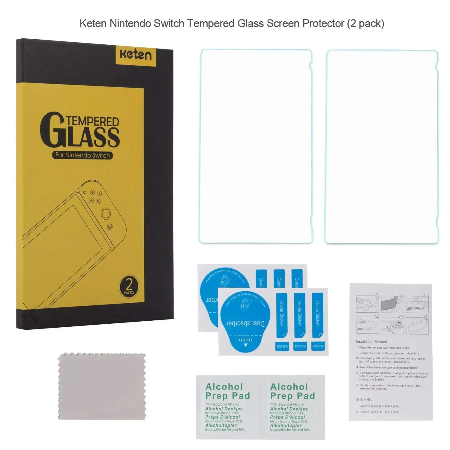 10 in 1 Travel Carrying Case&Clear Cover Case&Play Stand&Screen Protector&Joy-Con Cover& Thumb Caps For Nintend Switch Console